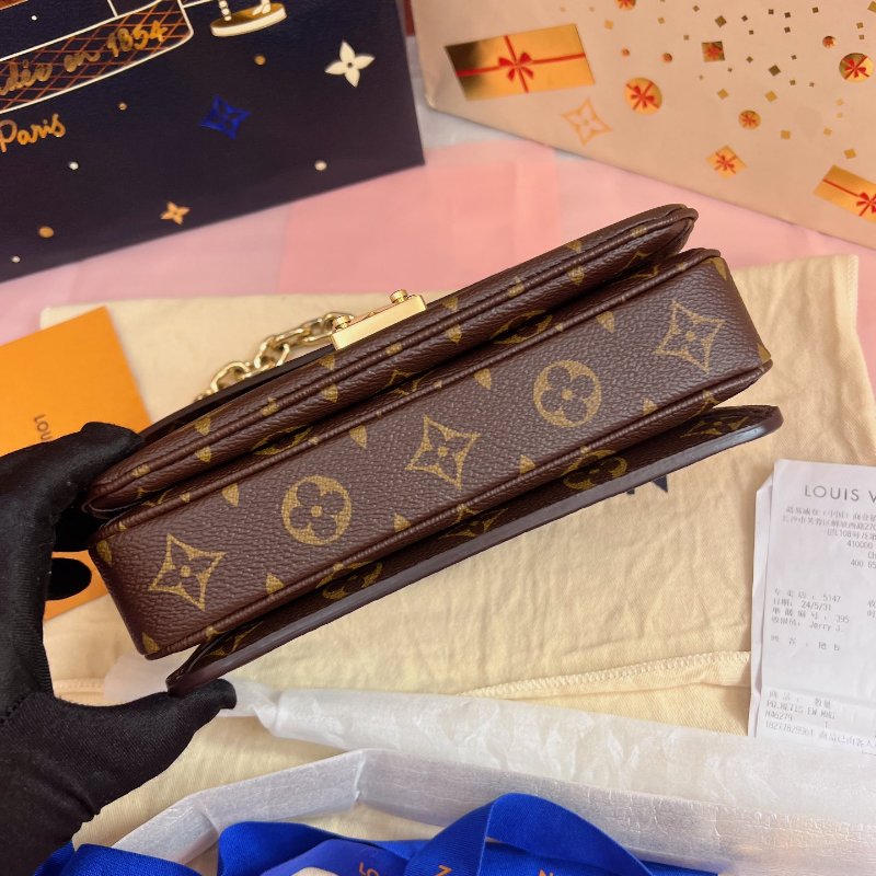 芯片款 路易威登/Louis Vuitton Sunset Pochette Metis 老花迷你郵差包-7