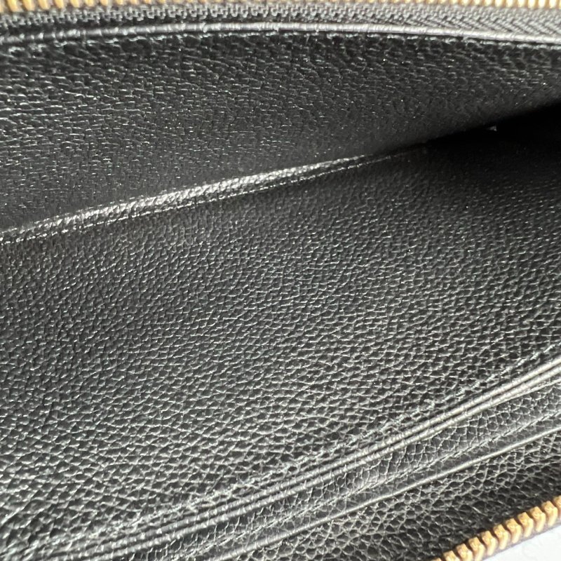 LV M61864 黑壓紋ㄇ拉長夾-5