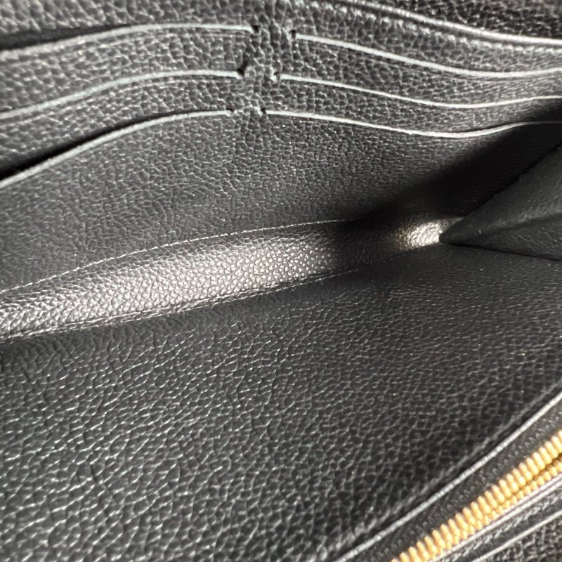 LV M61864 黑壓紋ㄇ拉長夾-6