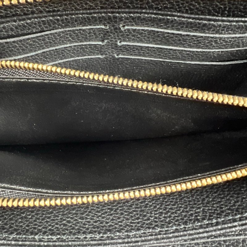 LV M61864 黑壓紋ㄇ拉長夾-7