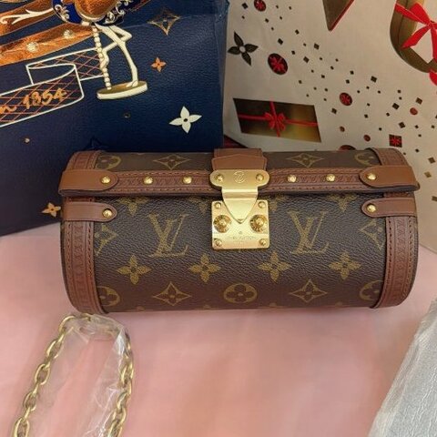 全新品 路易威登/Louis Vuitton 老花巴比龍圓桶包