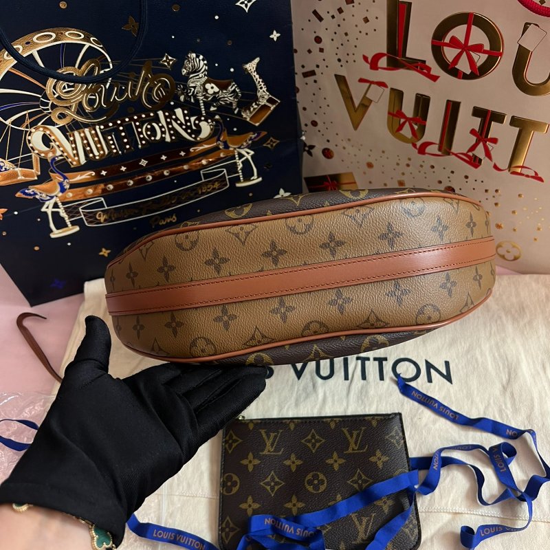 全新品 路易威登/Louis Vuitton Loop Hobo大月亮豌荳包 歐陽娜娜同款-4