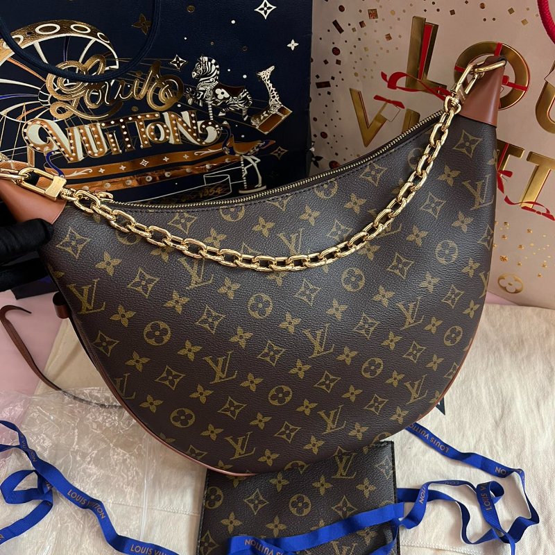全新品 路易威登/Louis Vuitton Loop Hobo大月亮豌荳包 歐陽娜娜同款-6