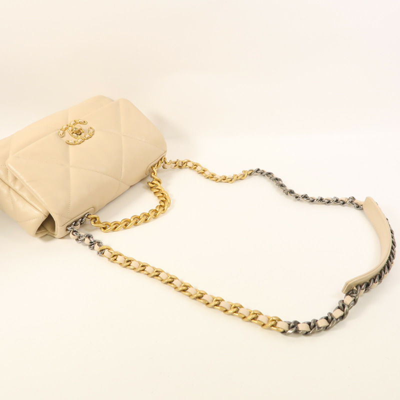 CHANEL 羊皮皮革C19 Small手挽肩背兩用袋-9