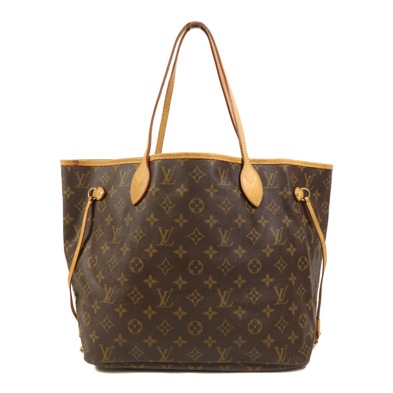 LOUIS VUITTON Monogram Neverfull MM金扣手挽袋-0
