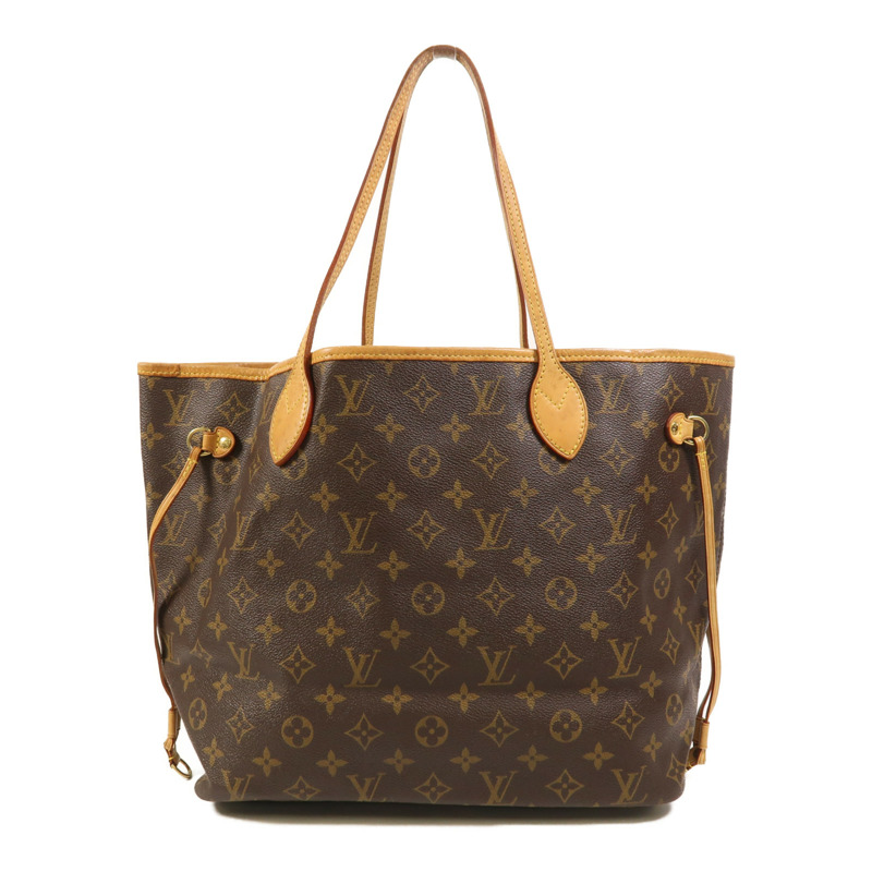 LOUIS VUITTON Monogram Neverfull MM金扣手挽袋-1