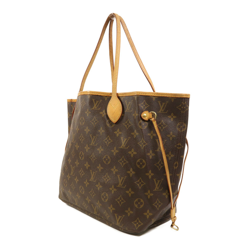 LOUIS VUITTON Monogram Neverfull MM金扣手挽袋-2