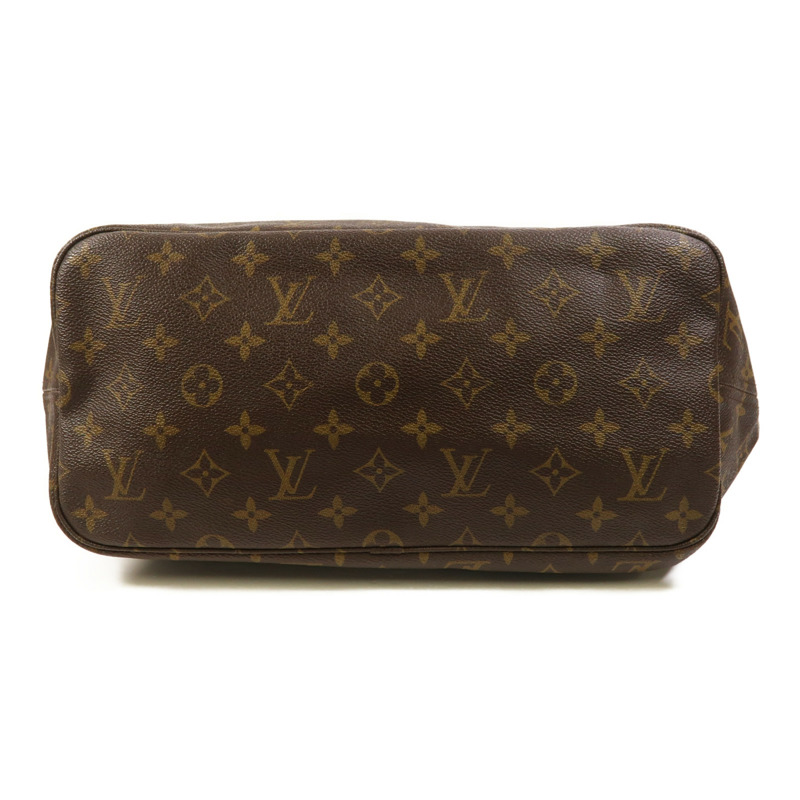 LOUIS VUITTON Monogram Neverfull MM金扣手挽袋-3