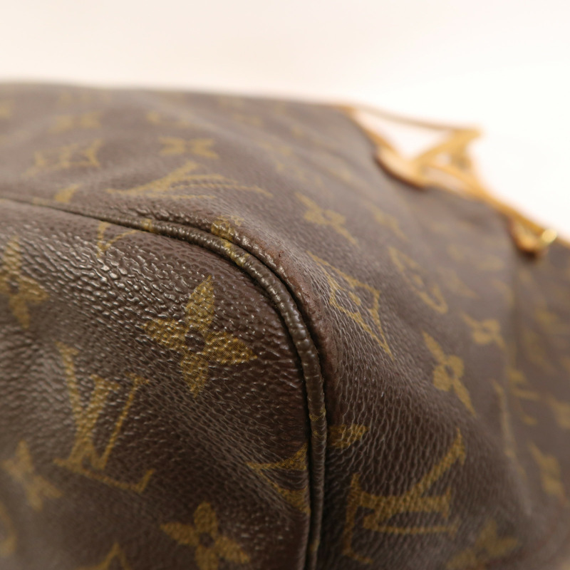 LOUIS VUITTON Monogram Neverfull MM金扣手挽袋-8