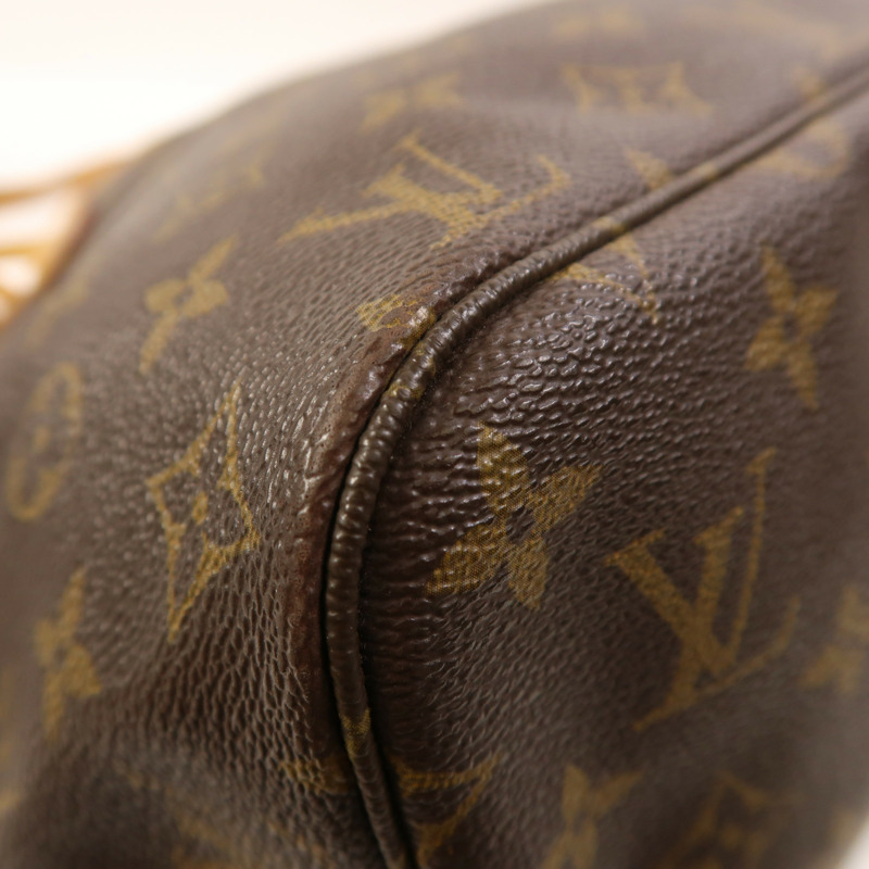 LOUIS VUITTON Monogram Neverfull MM金扣手挽袋-9