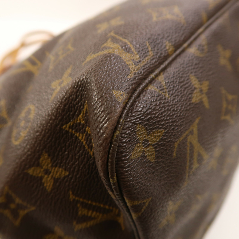 LOUIS VUITTON Monogram Neverfull MM金扣手挽袋-11