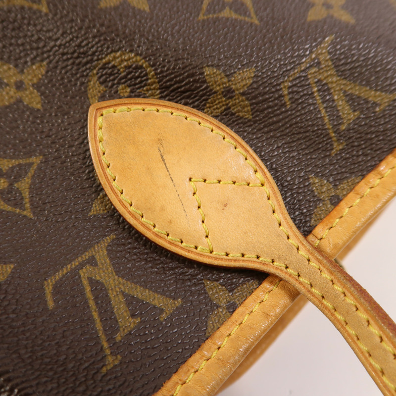 LOUIS VUITTON Monogram Neverfull MM金扣手挽袋-13