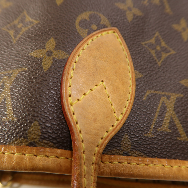 LOUIS VUITTON Monogram Neverfull MM金扣手挽袋-14
