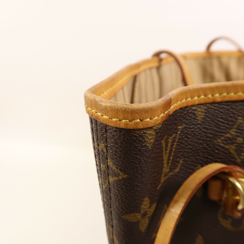 LOUIS VUITTON Monogram Neverfull MM金扣手挽袋-18