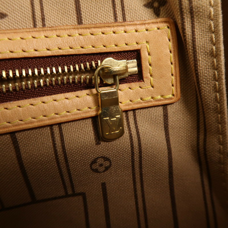 LOUIS VUITTON Monogram Neverfull MM金扣手挽袋-19