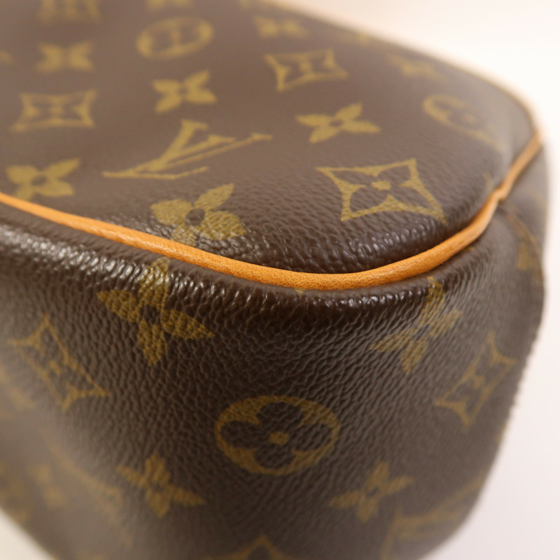 LOUIS VUITTON Monogram Deauville金扣手挽袋棕色-9