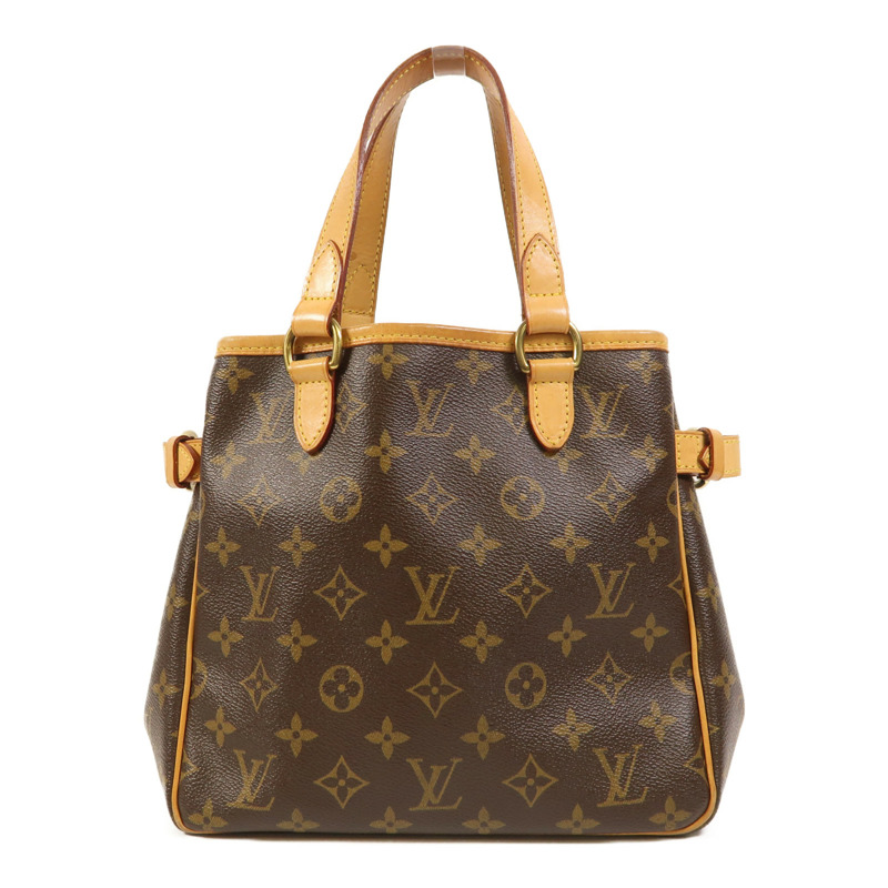 LOUIS VUITTON Monogram Batignolles金扣手挽袋棕色-0