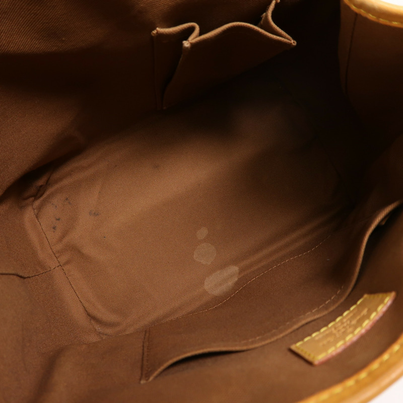 LOUIS VUITTON Monogram Batignolles金扣手挽袋棕色-4