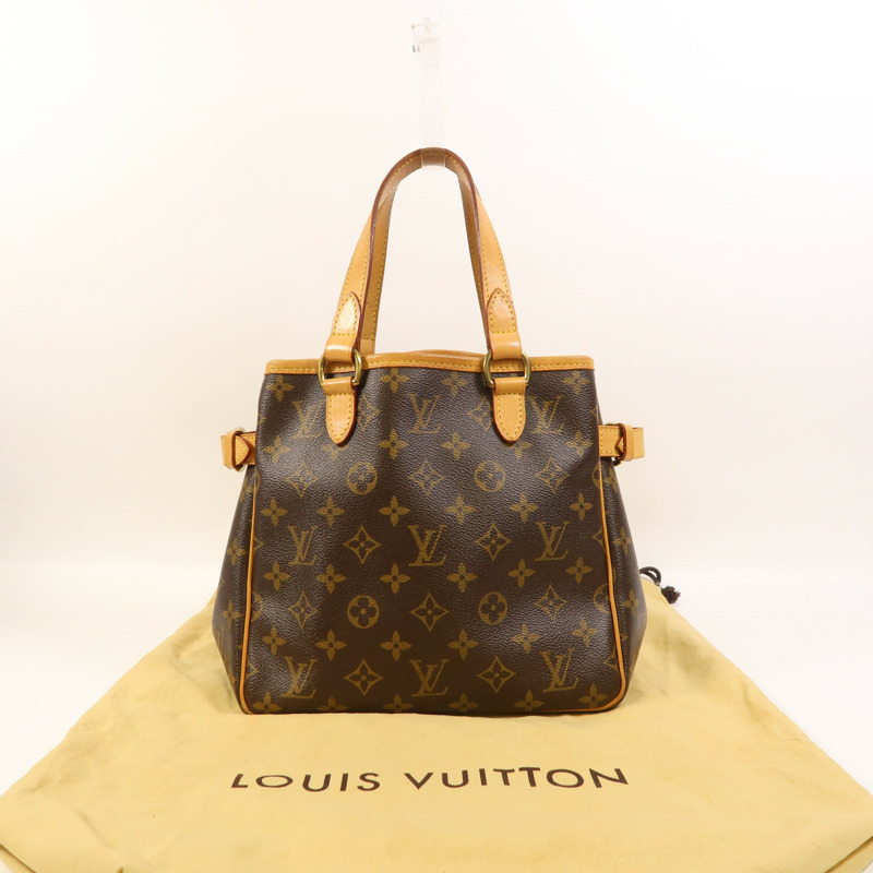LOUIS VUITTON Monogram Batignolles金扣手挽袋棕色-8