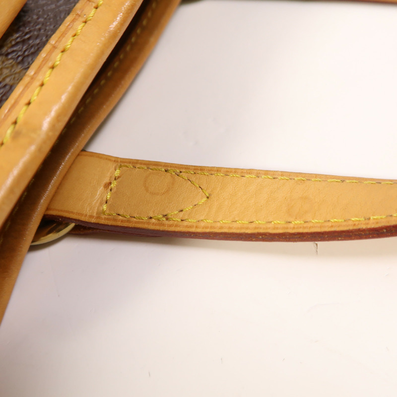 LOUIS VUITTON Monogram Batignolles金扣手挽袋棕色-14