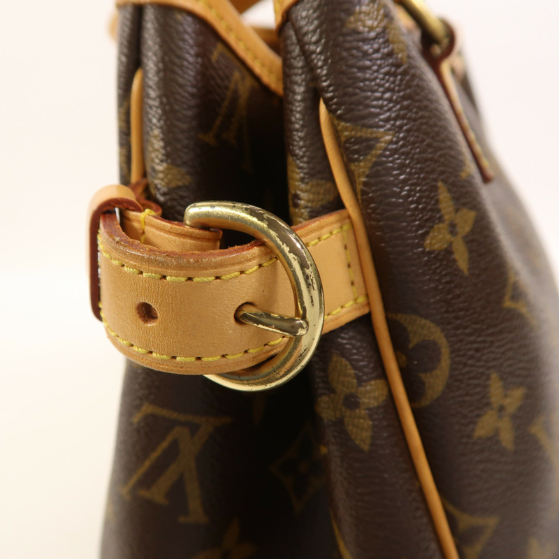 LOUIS VUITTON Monogram Batignolles金扣手挽袋棕色-19
