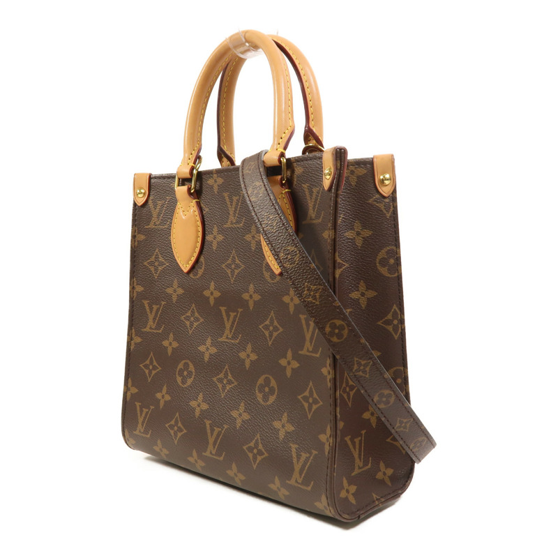 LOUIS VUITTON Monogram Sac Plat BB金扣手挽肩背兩用袋-2