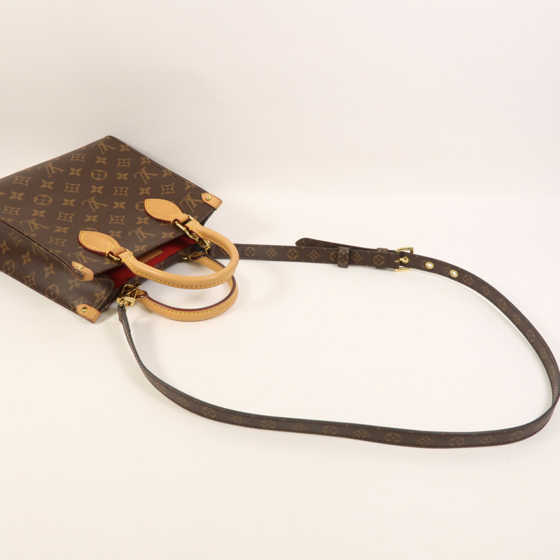 LOUIS VUITTON Monogram Sac Plat BB金扣手挽肩背兩用袋-6