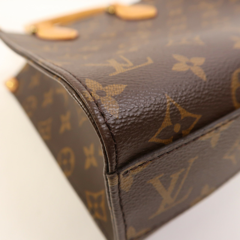 LOUIS VUITTON Monogram Sac Plat BB金扣手挽肩背兩用袋-9