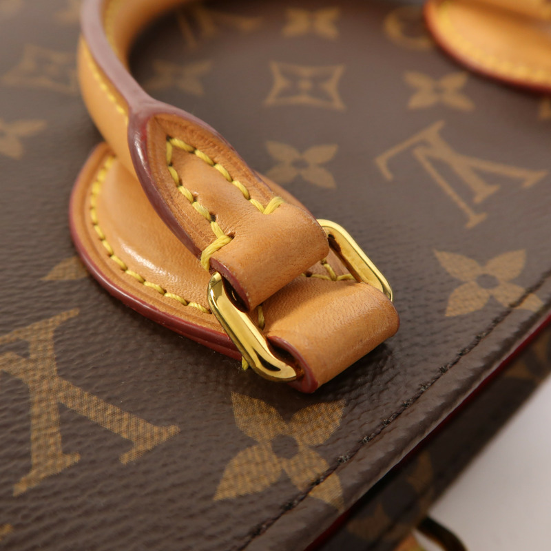 LOUIS VUITTON Monogram Sac Plat BB金扣手挽肩背兩用袋-12