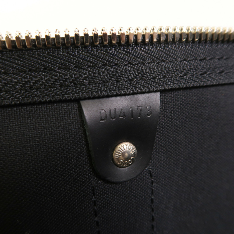 LOUIS VUITTON Damier Graphite Keepall Bandouliere 45銀扣手挽肩背兩用袋-6