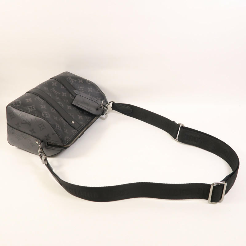 LOUIS VUITTON Monogram Eclipse Keepall Bandouliere 25肩背袋-6