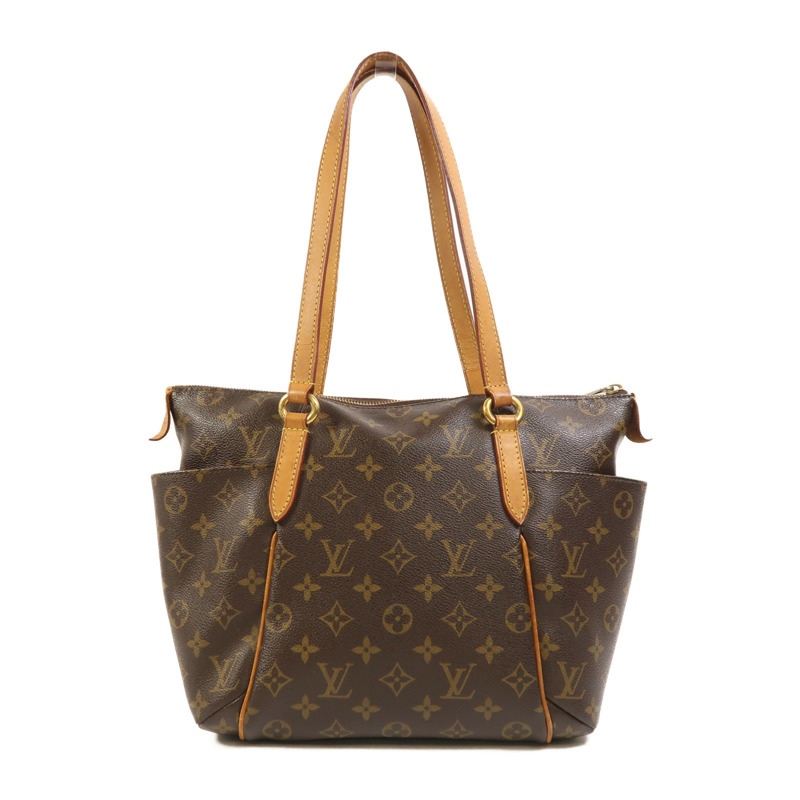 LOUIS VUITTON Monogram Totally PM金扣肩背袋/手挽袋棕色-1