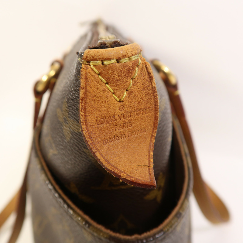 LOUIS VUITTON Monogram Totally PM金扣肩背袋/手挽袋棕色-5