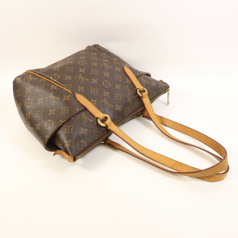 LOUIS VUITTON Monogram Totally PM金扣肩背袋/手挽袋棕色-7