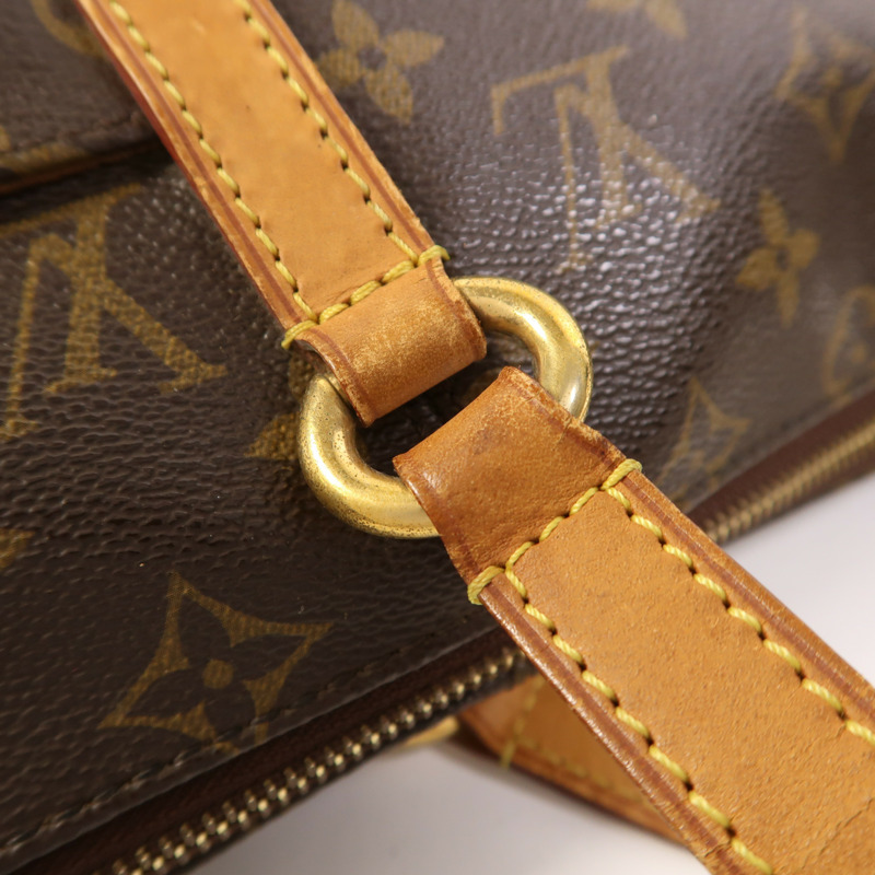 LOUIS VUITTON Monogram Totally PM金扣肩背袋/手挽袋棕色-15