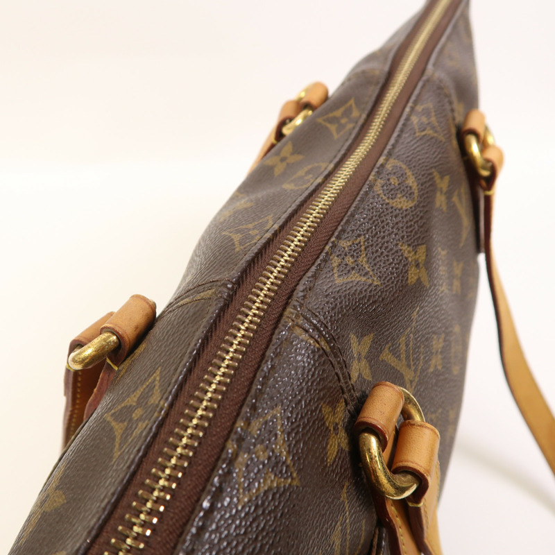 LOUIS VUITTON Monogram Totally PM金扣肩背袋/手挽袋棕色-17