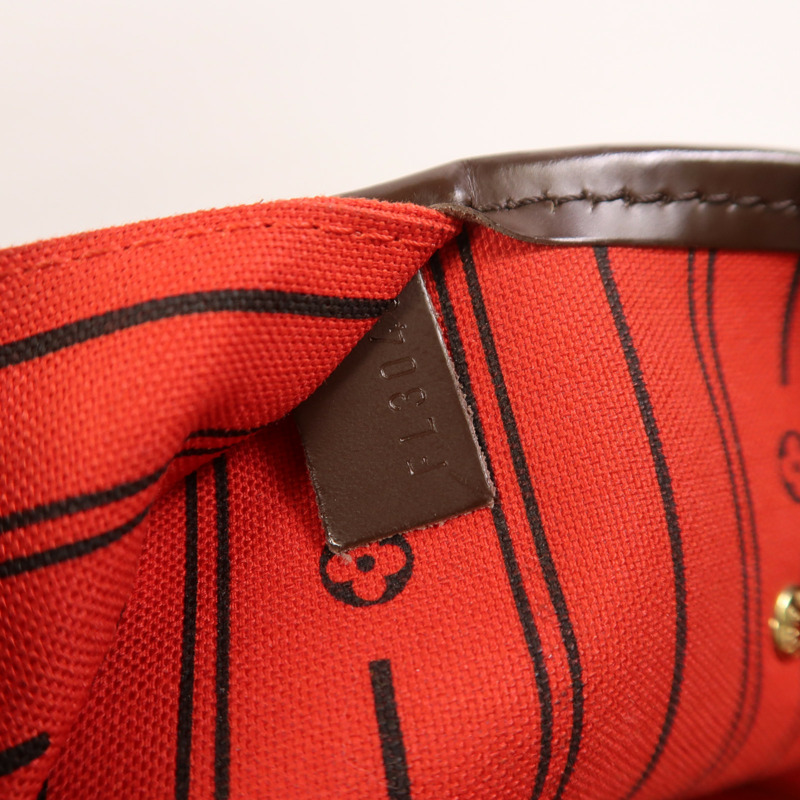 LOUIS VUITTON Damier Neverfull GM金扣肩背袋棕色-6