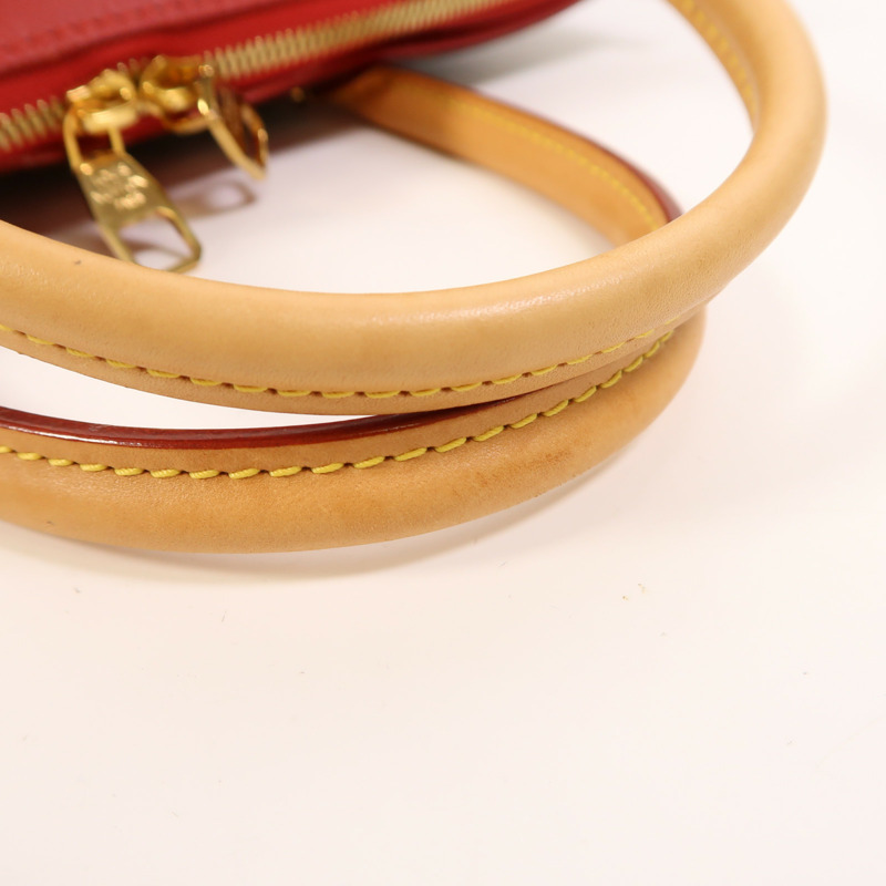 LOUIS VUITTON Monogram Pallas金扣手挽肩背兩用袋棕色/紅色-15