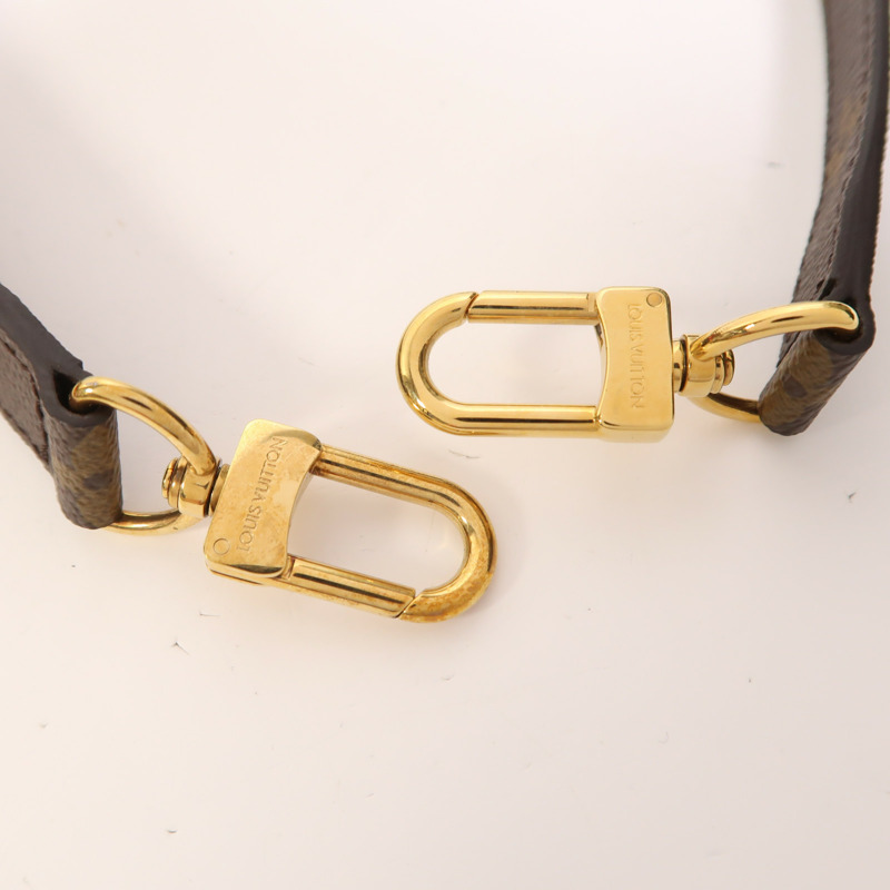 LOUIS VUITTON Monogram Pallas金扣手挽肩背兩用袋棕色/紅色-17