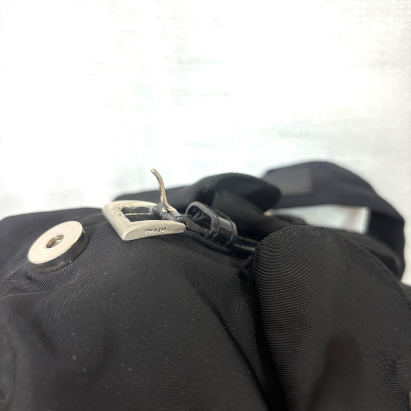 Prada 尼龍多用途 黑色雙肩包 背包-14