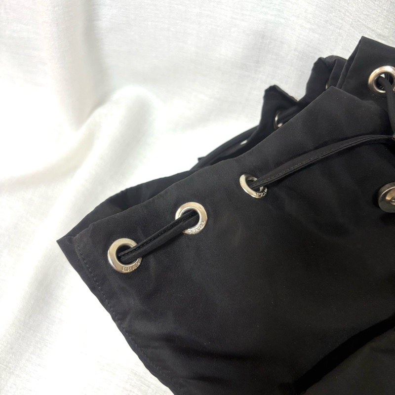 Prada 尼龍多用途 黑色雙肩包 背包-18