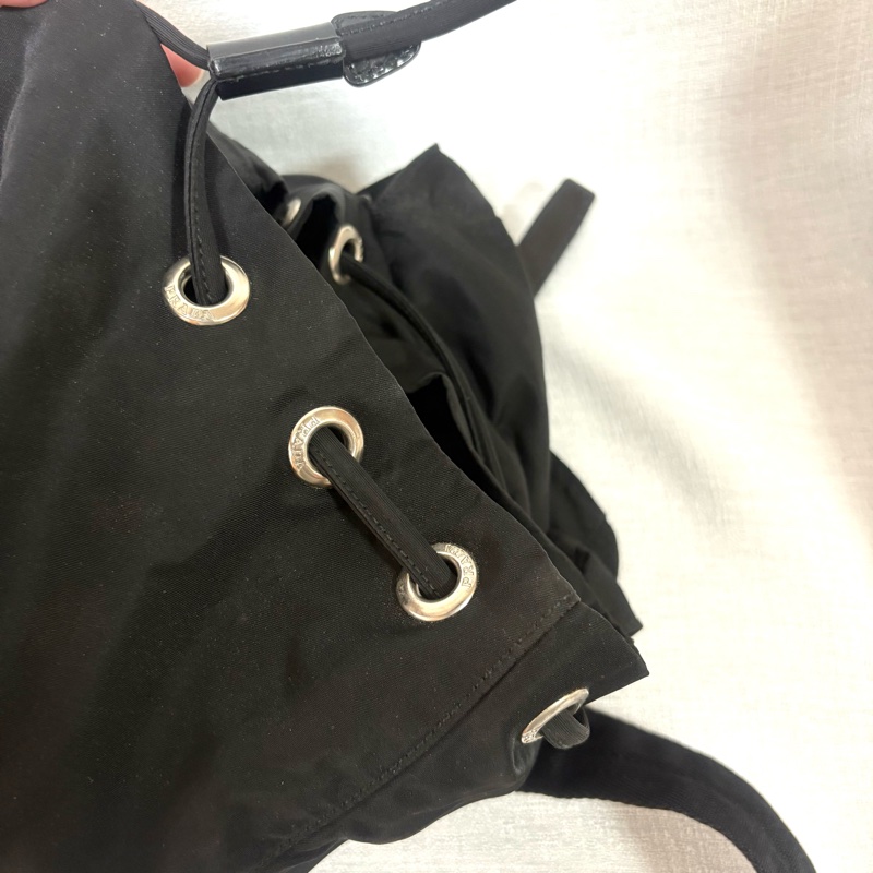 Prada 尼龍多用途 黑色雙肩包 背包-19