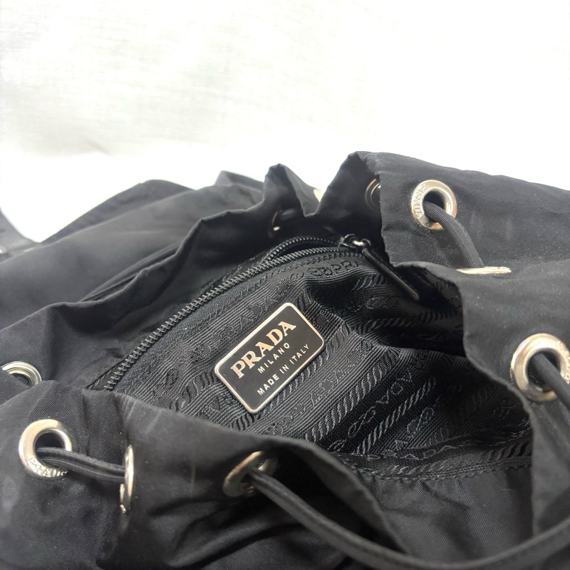 Prada 尼龍多用途 黑色雙肩包 背包-23