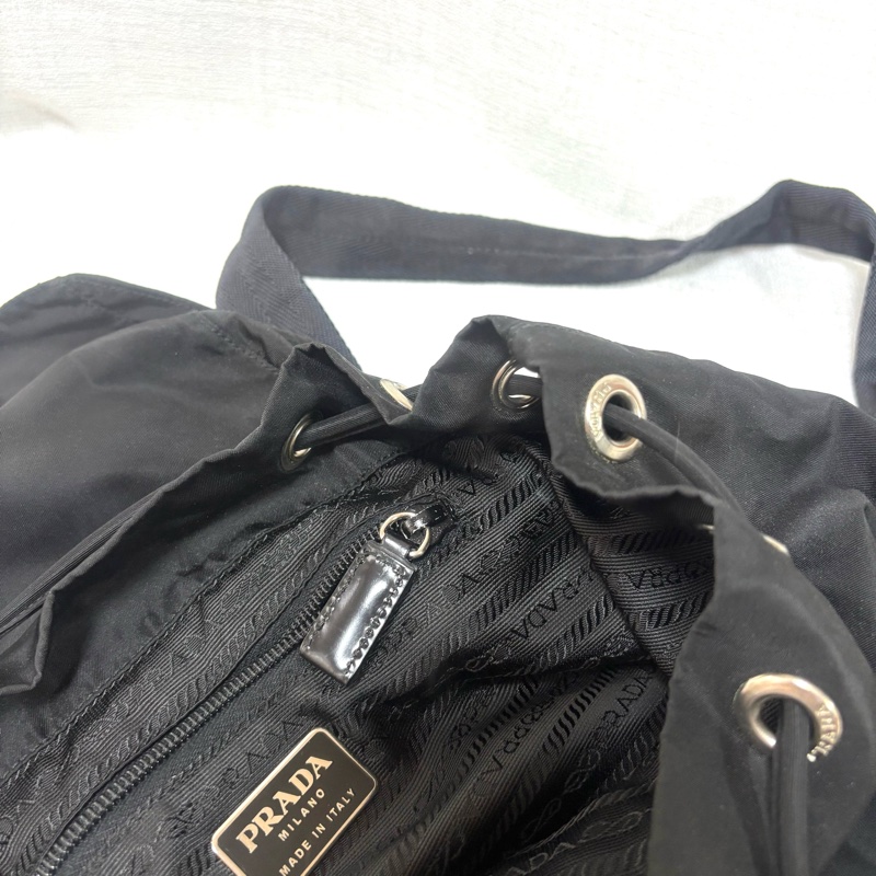 Prada 尼龍多用途 黑色雙肩包 背包-24