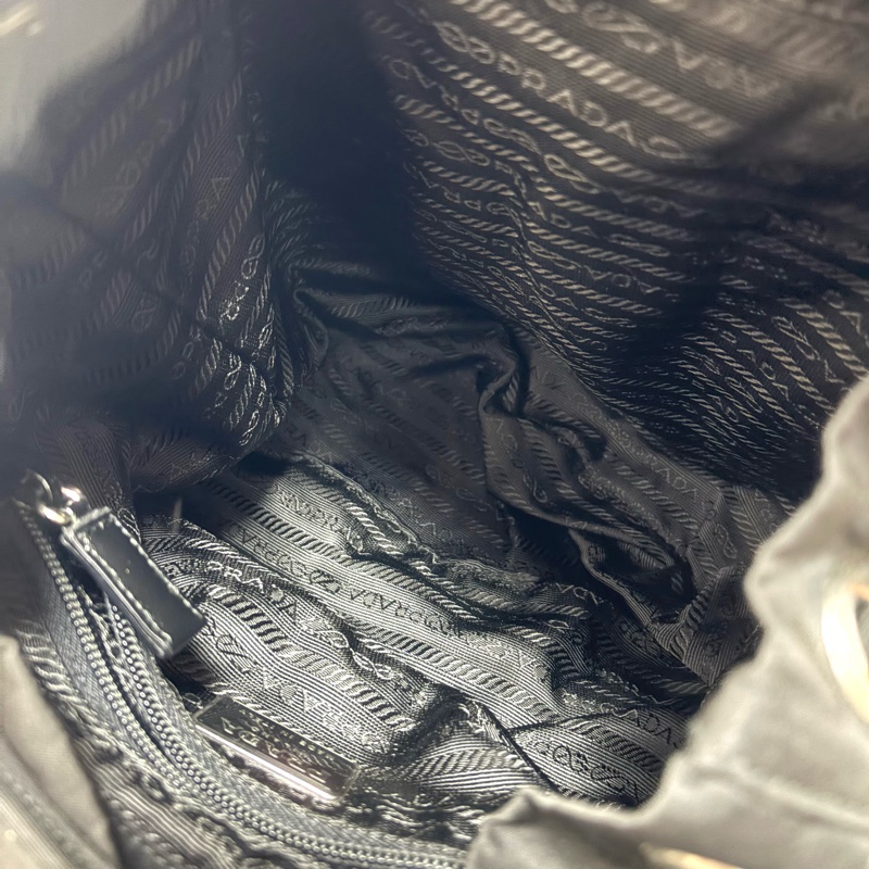 Prada 尼龍多用途 黑色雙肩包 背包-25