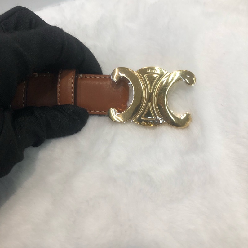 CELINE 凱旋門牛皮腰帶 XC254-2