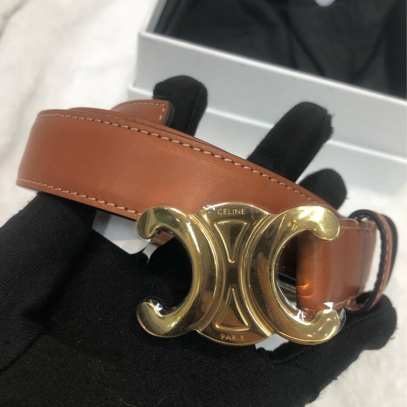 CELINE 凱旋門牛皮腰帶 XC254-3