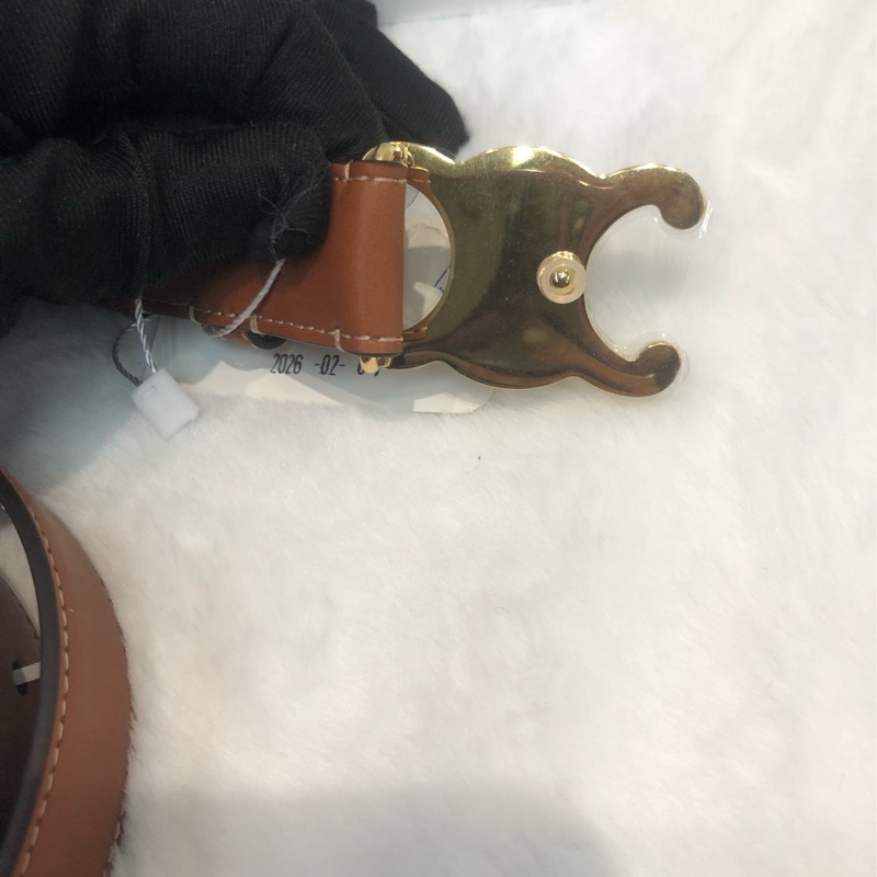 CELINE 凱旋門牛皮腰帶 XC254-6