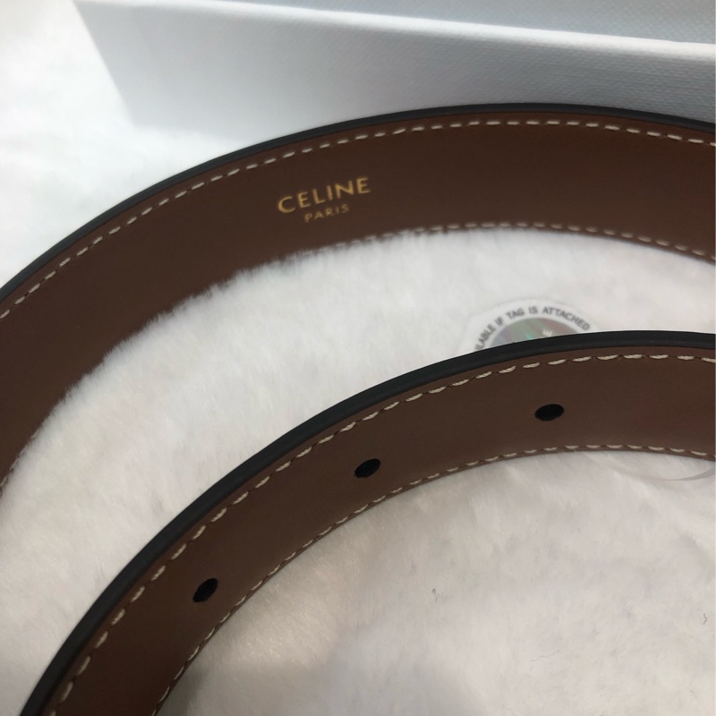 CELINE 凱旋門牛皮腰帶 XC254-8