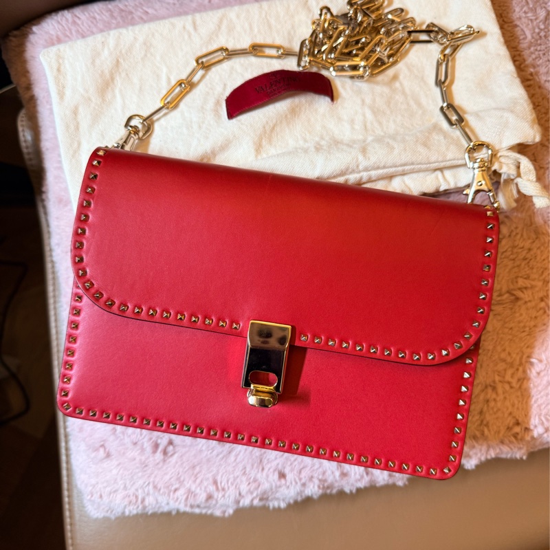 Valentino 小卯釘包 斜背包 手拿包 約21cm-1